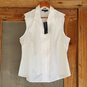 Women's Jones NY brand sleeveless blouse.  White.  NWT.